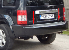 Кромка багажника (нерж.) Jeep Cherokee/Liberty 2007-2013 рр.