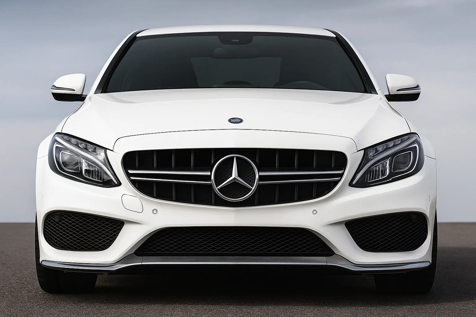 Передня решітка C63-design (для Avantgarde/AMG-Line/C43 AMG) 2014-2018, з камерою для Mercedes C-сlass W205 рр