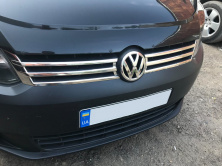 Накладки на решітку (2 шт, нерж) Carmos - Турецька сталь Volkswagen Caddy 2010-2015 рр.