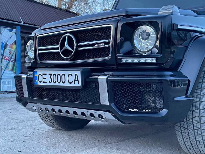 Передній бампер AMG G63/G65 (в зборі) G65 (чорна сітка) Mercedes G сlass W463 1990-2018 рр.