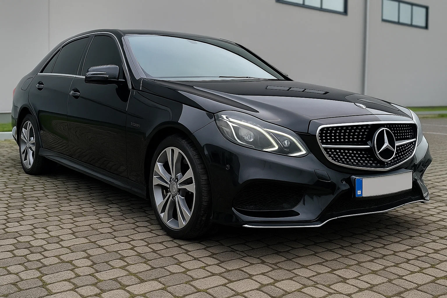 Передня решітка Diamond Silver (для Avantgarde і AMG-Line, 2013-2016) для Mercedes E-class W212 рр