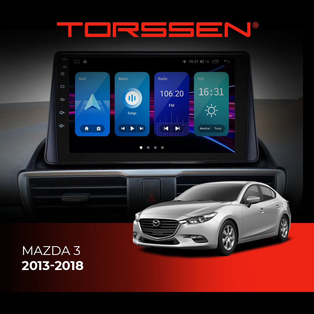 Штатна магнітола Torssen Mazda 3 13-18 NF9 Carplay
