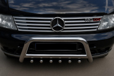 Накладки на решітку (10 частин, нерж) OmsaLine - Італійська нержавійка Mercedes Vito W638 1996-2003 рр.