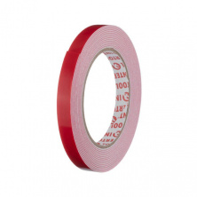 Лента клейкая двухсторонняя универсальная 12 мм*5 м*1 мм, белая, вспененный полиэтилен