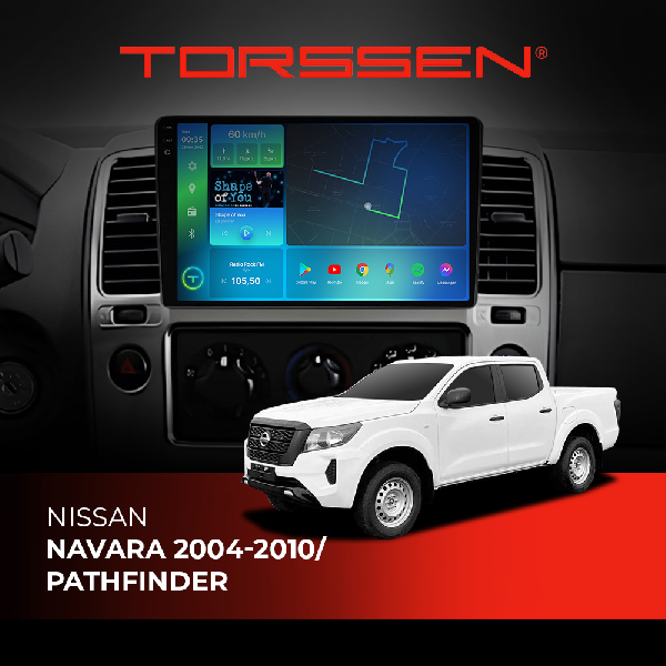 Штатна магнітола Torssen 2K Nissan Navara 04-10/Pathfinder F9464 4G Carplay DSP