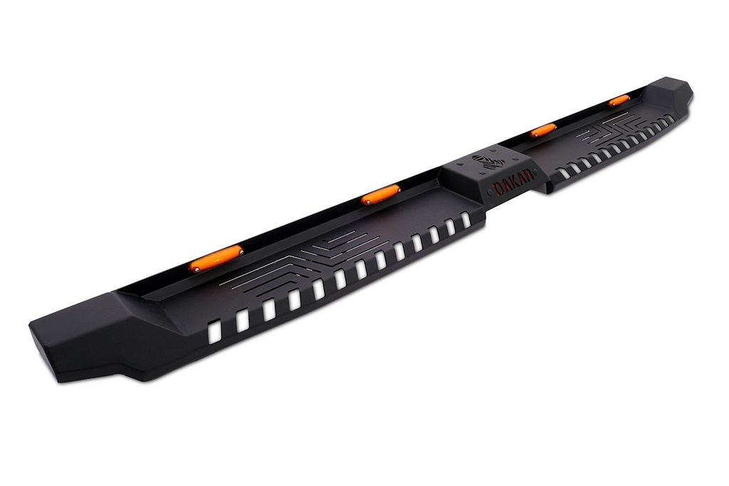 Бокові пороги Dakar V2 з LED (2 шт, метал) для Toyota Hilux 2015- рр