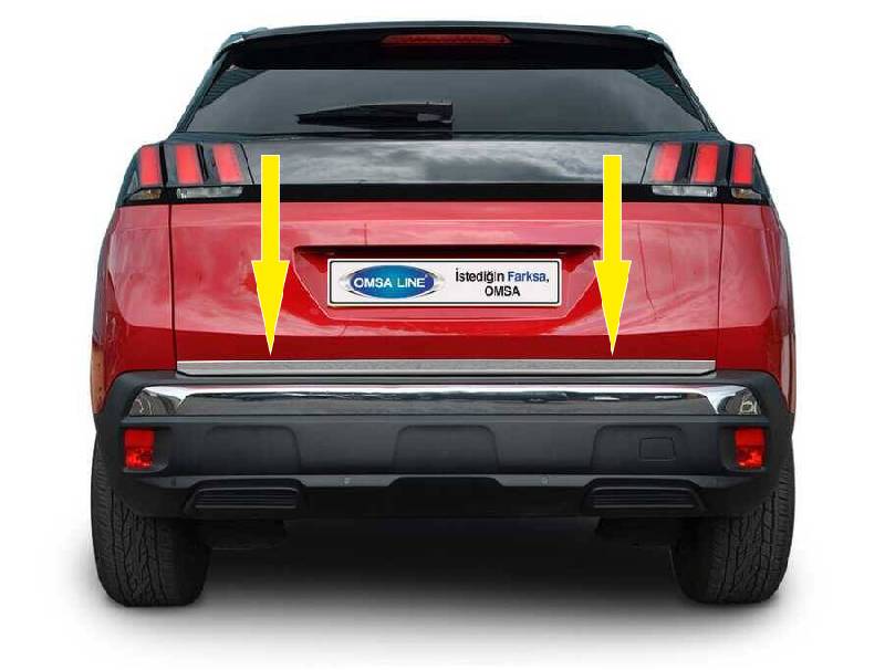 Кромка багажника (нерж) Carmos - Турецька сталь Peugeot 3008 2016-2023 рр.