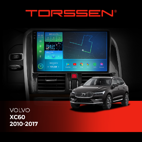 Штатна магнітола Torssen 2K Volvo XC60 10-17 F9232 4G Carplay DSP