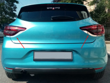 Накладки на задні ліхтарі (2 шт, нерж) Renault Clio V 2019- рр.