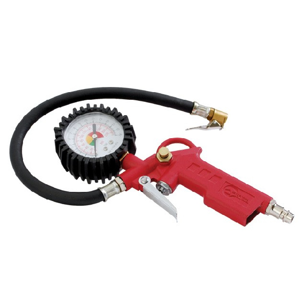 Пистолет для подкачки колес с манометром пневматический.