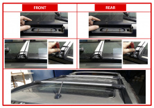 Перемички на рейлінг під ключ WingBar V1 (2 шт) Сірі Nissan X-trail T31 2007-2014 рр.