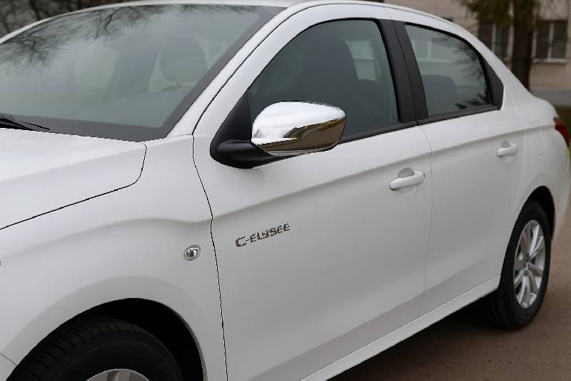 Накладка на дзеркала (2 шт, нерж.) Citroen C-Elysee 2013-2022 рр.