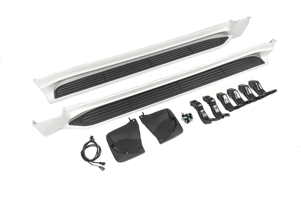 Бокові пороги (2 шт) для Toyota Land Cruiser 300 2021- рр