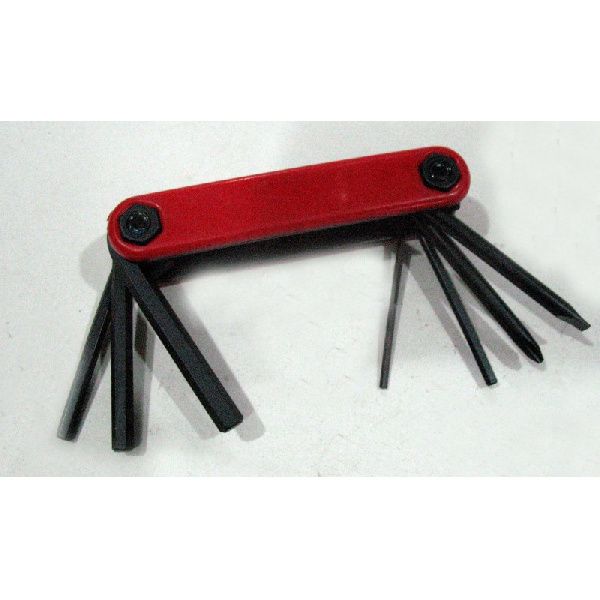 Набор инструмента раскладной (шестигранники 2/ 3/ 4/ 5/ 6 мм +2 отвертки) Тайвань BBC