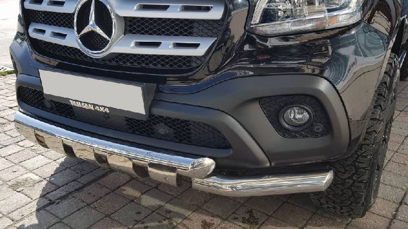 Передній вус Gronder (нерж, 70мм) Mercedes X class 2017-2020 рр.
