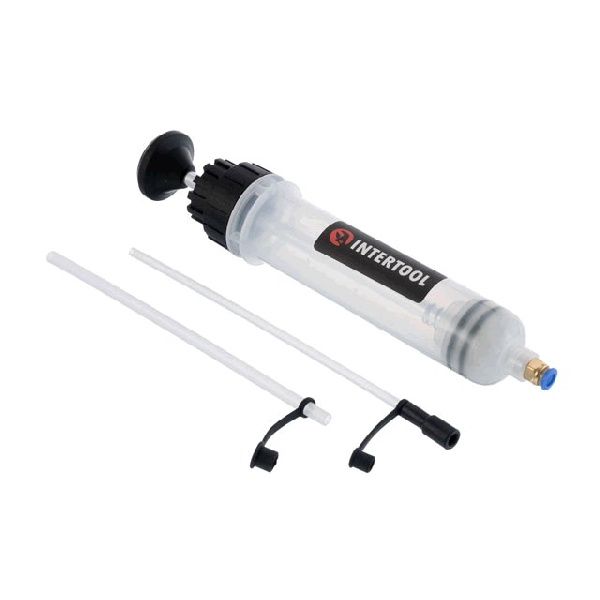 Шприц для технічних рідин 200мл, 2 насадки INTERTOOL