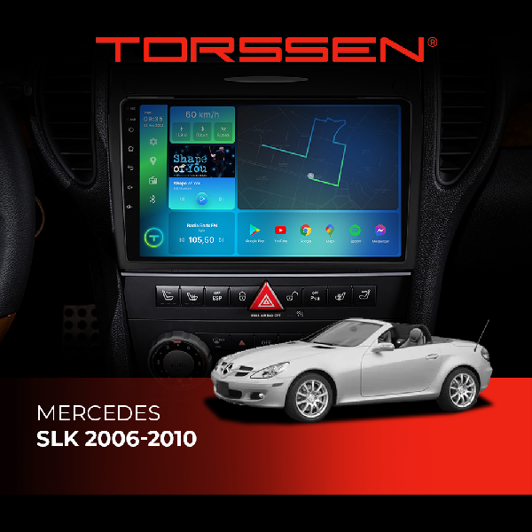 Штатна магнітола Torssen Mercedes SLK 2006-2010 NF9