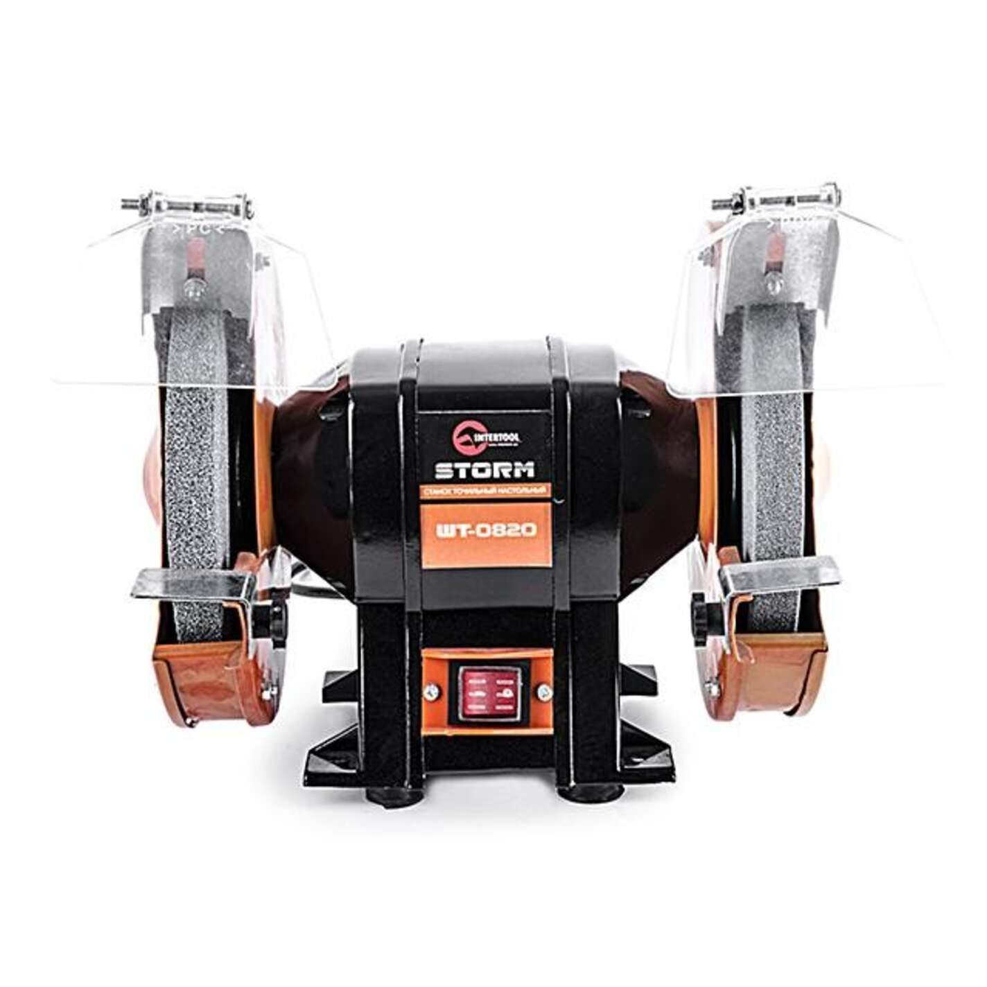 Верстат точильний настільний STORM 400 Вт, 0-2950 об/хв, шліфкруг 200 мм. INTERTOOL