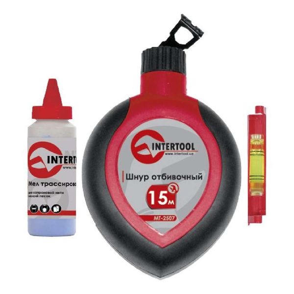 Комплект: шнур разметочный, корректор 115 г, шнуровый уровень, 3 в 1