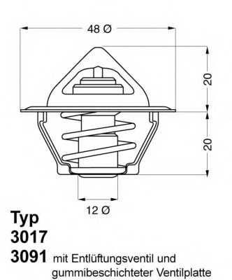 Термостат Daewoo Lanos 1.5/Aveo/Nexia SOHC RIDER