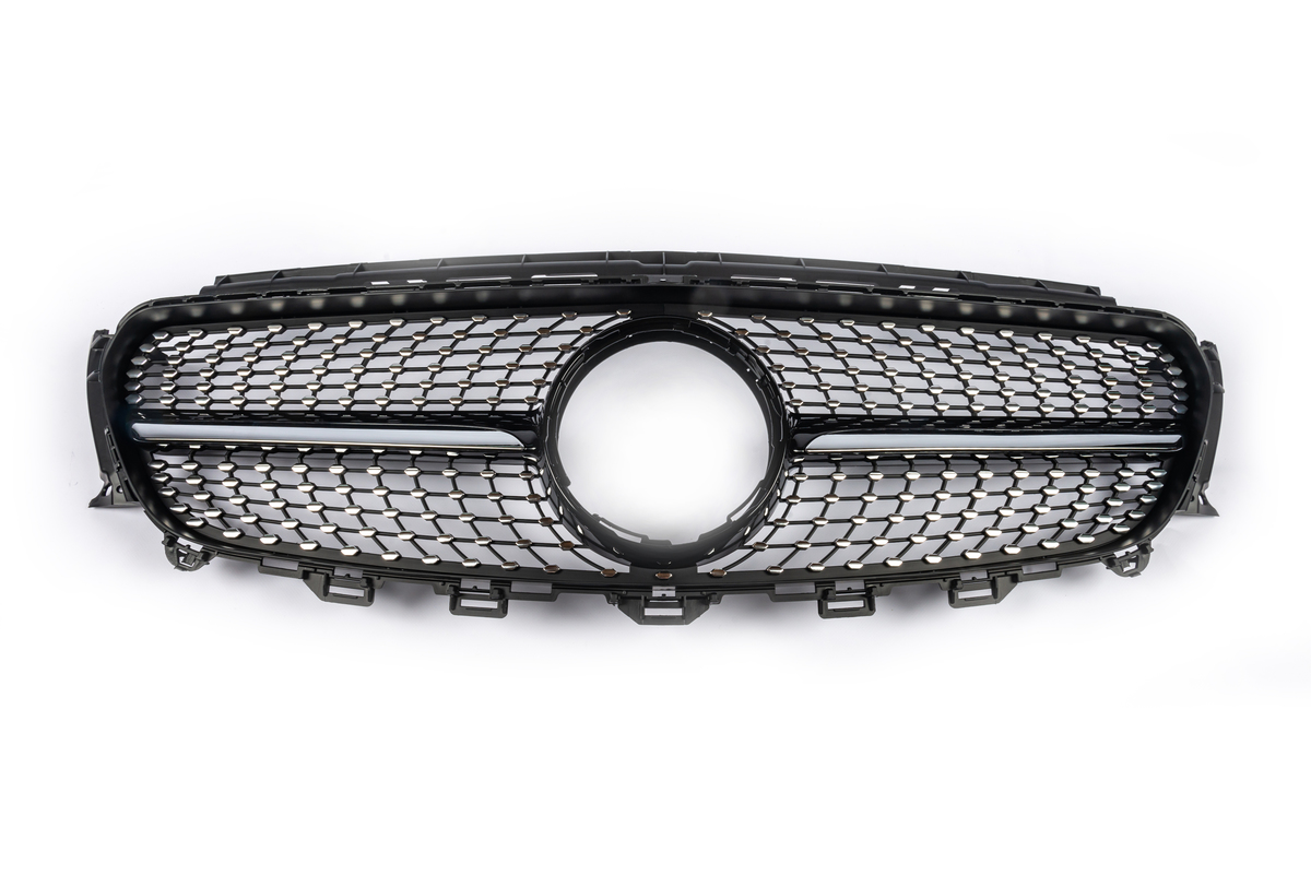 Передня решітка Diamond Black (для Avantgarde/AMG-Line/E43 AMG/E53 AMG 2016-2020) З місцем під камеру для Mercedes E-class W213 рр