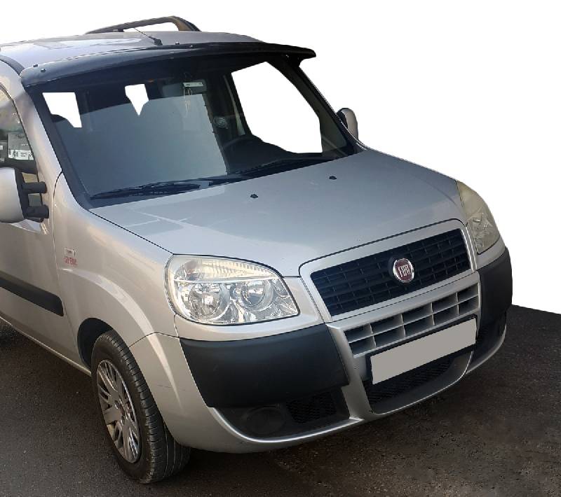 Козирьок на лобове скло (чорний глянець, 5мм) Fiat Doblo I 2001-2005 рр.
