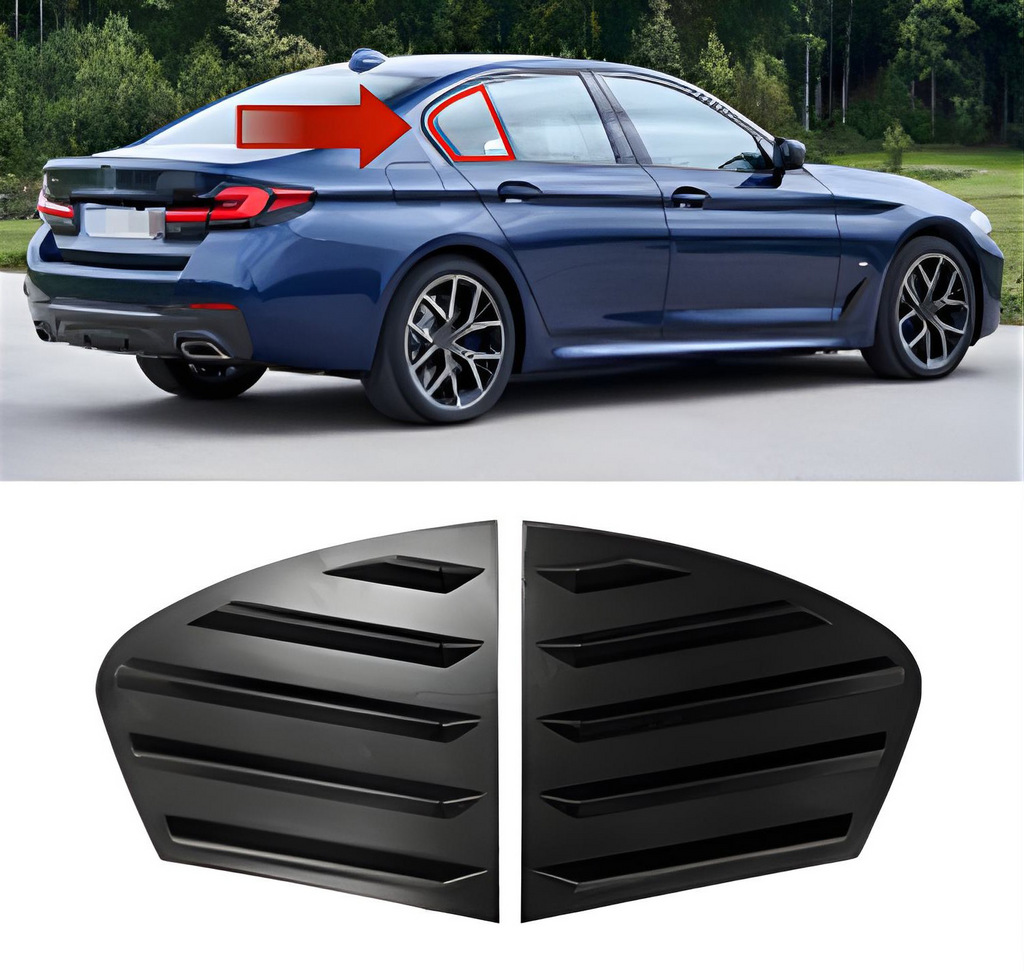 Накладки на задні вікна DPT (чорний глянець, 2шт) BMW 5 серия G30/G31 2017–2023 гг.