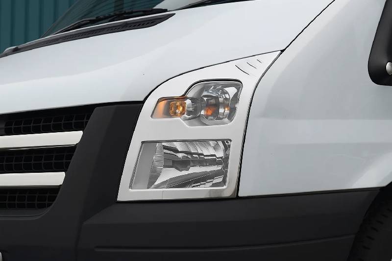 Накладки на фари (2 шт., нерж) Carmos - Турецька сталь Ford Transit 2000-2014 рр.