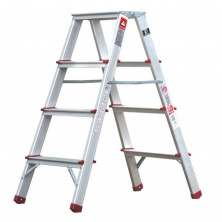 Стремянка из алюминия, двухсторонняя 4 ступеньки, высота 880мм