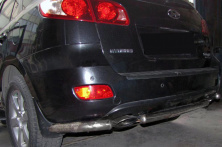 Задні кути з центральної AK0073 (2 шт., нерж.) Hyundai Santa Fe 2 2006-2012 рр.