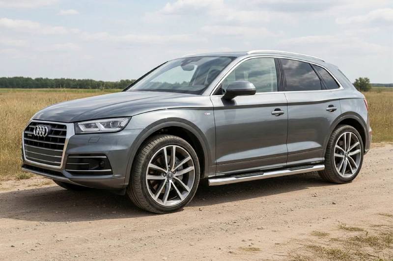 Бічні труби (2 шт., Нерж.) d60 без пластикових вставок Audi Q5 2017-2025 рр.