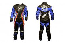 Комбинезон кожзам (size:XXL, черно-синий) ALPINESTARS
