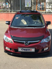 Накладка на передній бампер ЛИП (чорна) Honda Civic Sedan VIII 2006-2011 рр.
