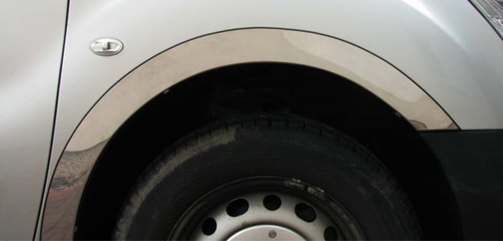 Накладки на арки (4 шт, нерж) 1 двері для Peugeot Bipper 2008-2017 рр