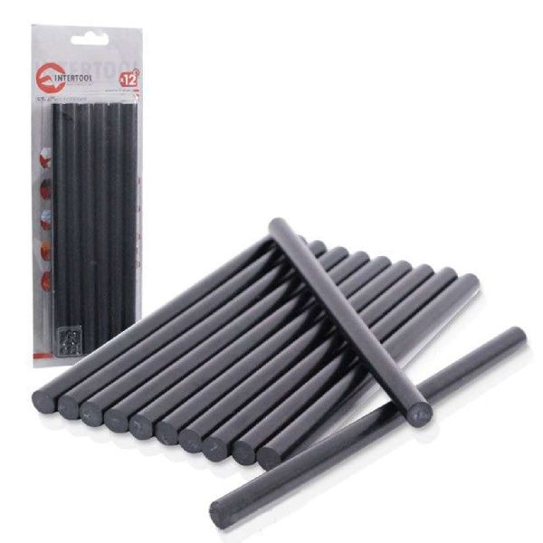 Комплект стержней клеевых черных 11,2 мм* 200 мм, 12 шт