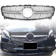 Передня решітка Diamond SIlver (2015-2018) Mercedes A-сlass W176 2012-2018 рр.