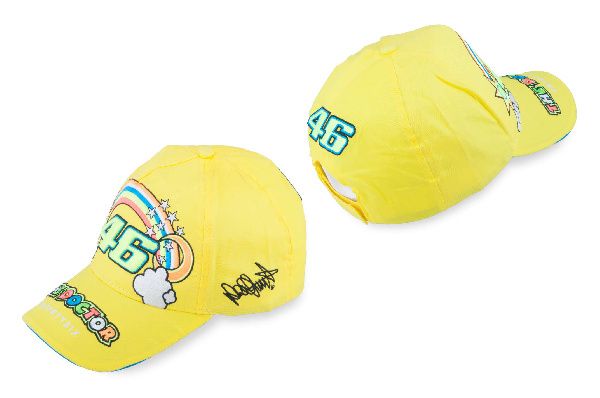 Бейсболка 46 VALENTINO ROSSI (желтая, 100% хлопок) (mod:2)