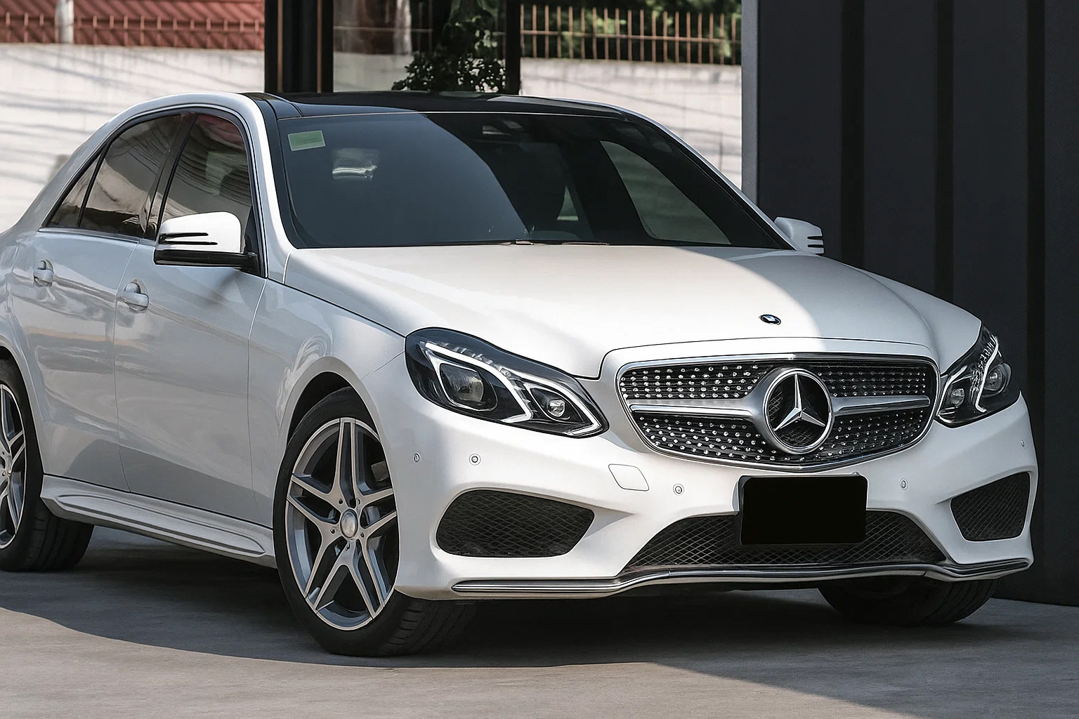 Передня решітка Diamond Silver (для Avantgarde і AMG-Line, 2013-2016) для Mercedes E-class W212 рр