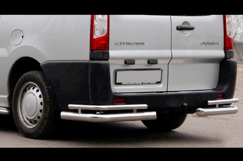Задні кути Double (2 шт., нерж.) Citroen Jumpy 2007-2017 рр.