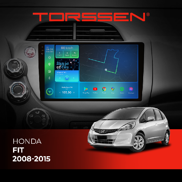 Штатна магнітола Torssen 2K DTS Honda Fit 2008-2015 F9432 4G Carplay DSP