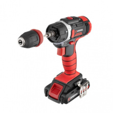 Дрель-шуруповерт аккумуляторный Li-Ion 18 В, 25 Nm, 0-400/0-1500 об/мин, 2x2.0Ач, съемный патрон