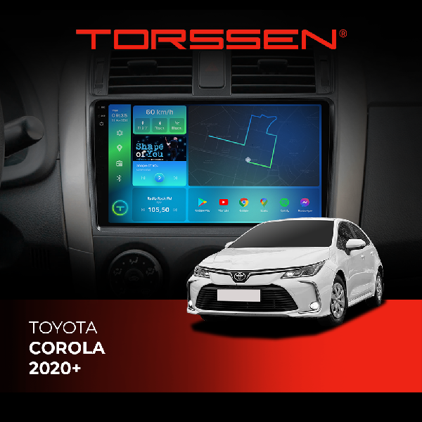 Штатна магнітола Torssen 2K Toyota Corola 20+ F10464 4G Carplay DSP