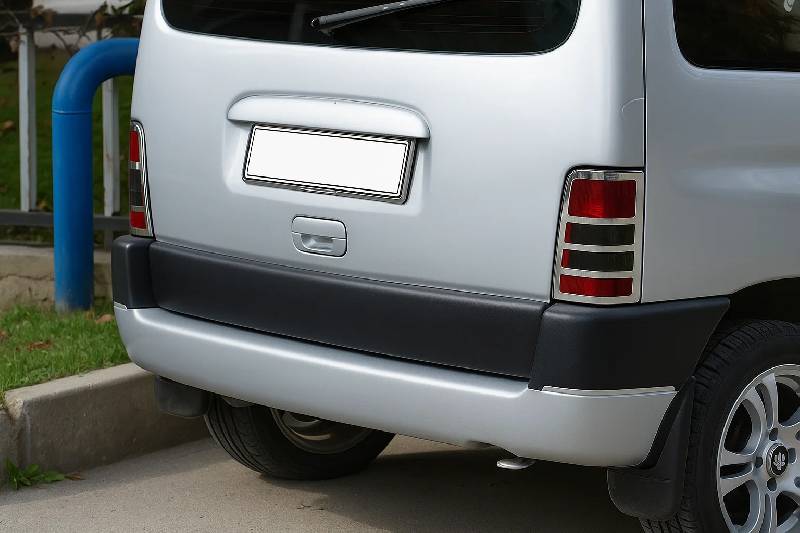 Накладка на стопи (2 шт., нерж.) Carmos - Турецька сталь Citroen Berlingo 1996-2008 рр.
