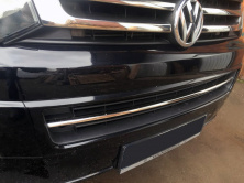 Накладка на решітку бампера (нерж) Carmos - турецька сталь Volkswagen T5 2010-2015 рр.