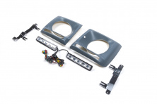 Накладки на фари з LED (5 діодів, комплект) Mercedes G сlass W463 1990-2018 рр.