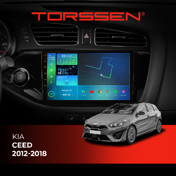 Штатна магнітола Torssen Kia Ceed 12-18 F9232 4G Carplay DSP