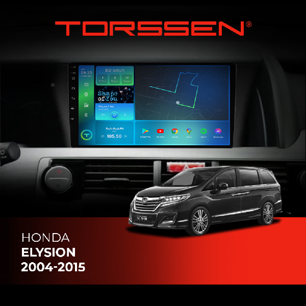 Штатна магнітола Torssen Honda Elysion 2004-2015 FL9 4+64Gb 4G Carplay DSP