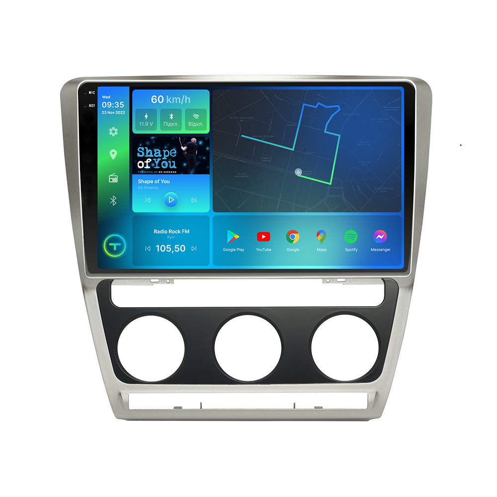 Штатна магнітола Torssen 2K Skoda Octavia A5 08-13 silver F108256 4G Carplay DSP