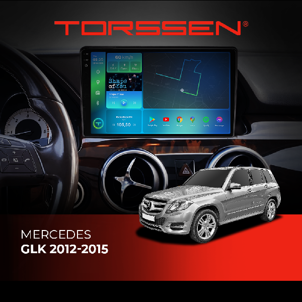 Штатна магнітола 2K Torssen Mercedes GLK 2012-2015 F9464 4G Carplay DSP