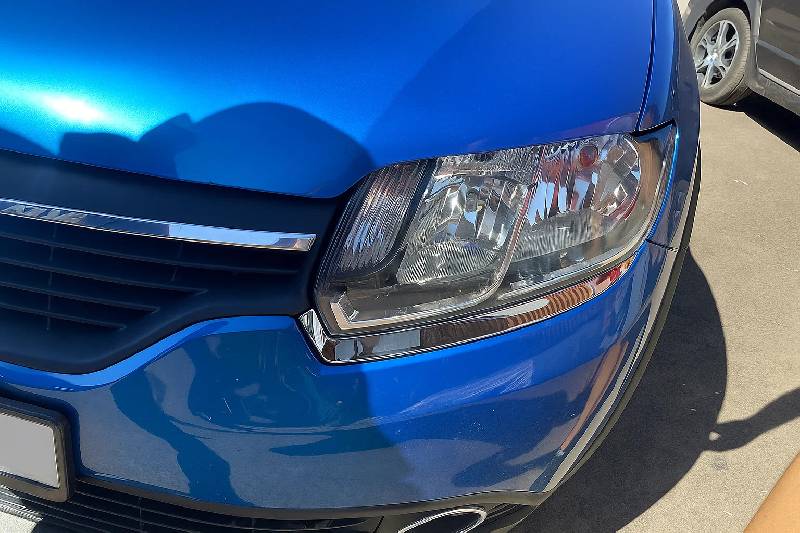 Накладки на фари (2 шт., нерж) Dacia Sandero 2013-2020 рр.